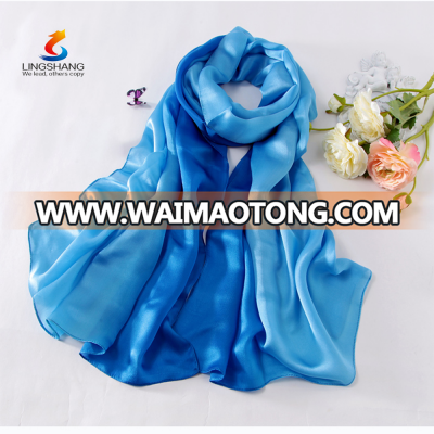 Top Super soft beautiful women fashion silk scarf