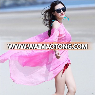 Fashion lady chiffon soild color spring summer beach scarves shawls